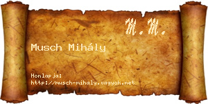 Musch Mihály névjegykártya